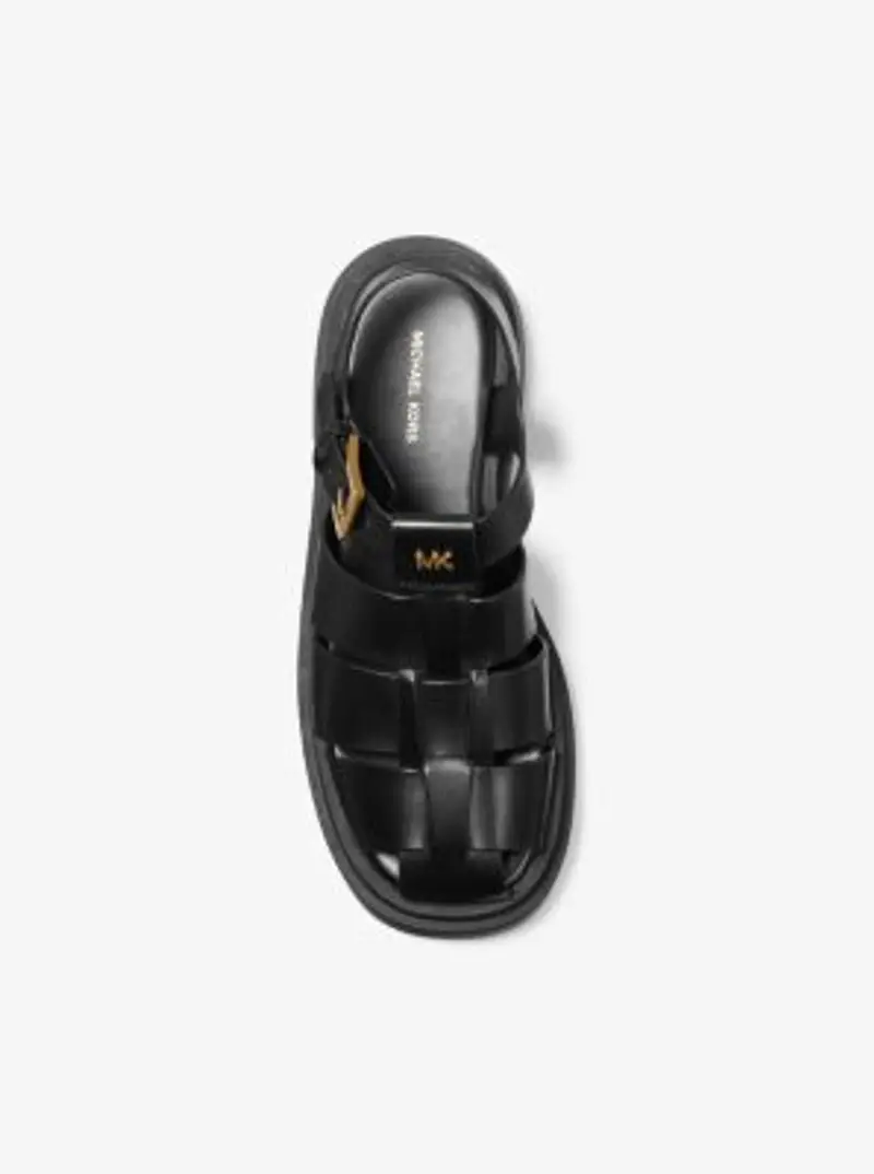 MK Sandalo Indy stile pescatore in pelle - Nero - Michael Kors miniatura 2