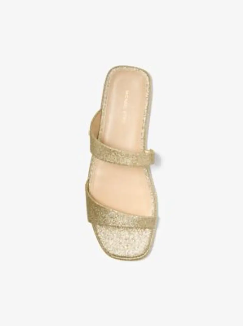 MK Sandalo Jaida in pelle con glitter - Oro - Michael Kors miniatura 2