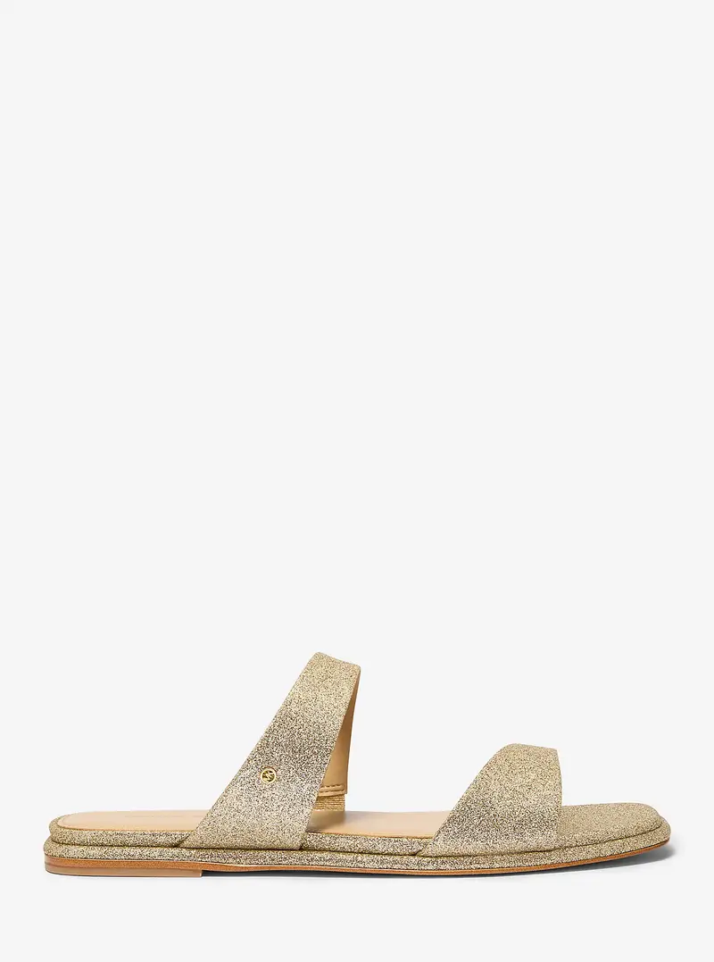 MK Sandalo Jaida in pelle con glitter - Oro - Michael Kors miniatura 3