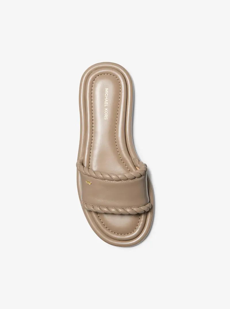 MK Sandalo slide Dana in pelle - Naturale - Michael Kors miniatura 2