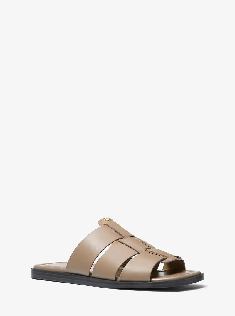 MK Sandalo slide Indy in pelle - Naturale - Michael Kors