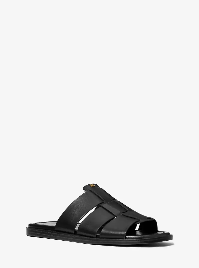 MK Sandalo slide Indy in pelle - Nero - Michael Kors