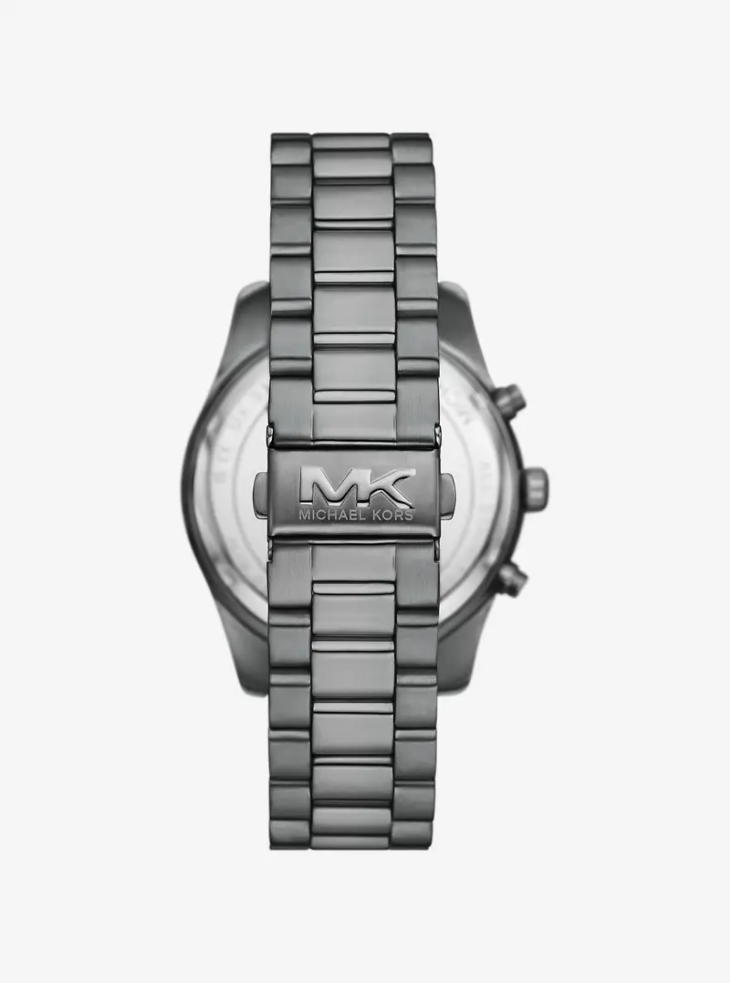 MK Set regalo bracciale e orologio Lexington oversize tonalità canna di fucile - Grigio - Michael Kors miniatura 3