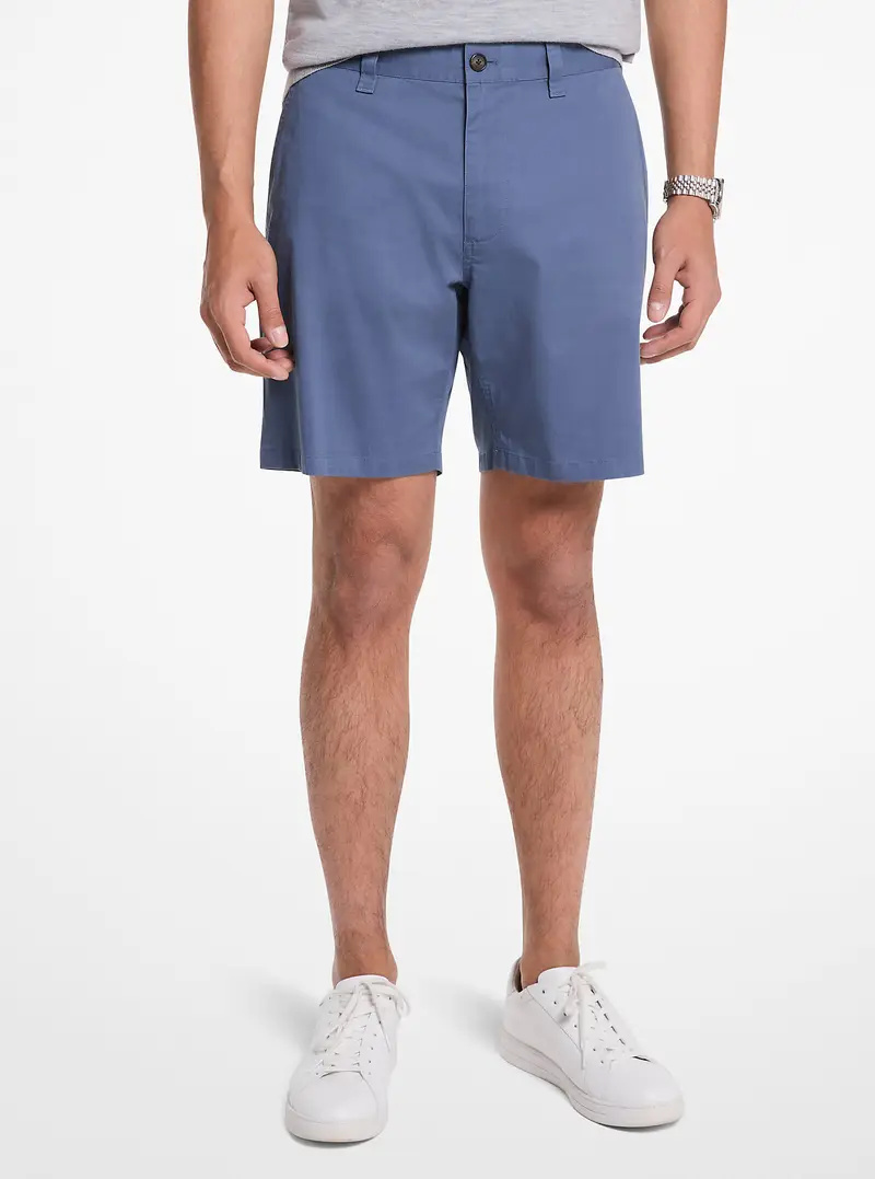 MK Shorts in cotone stretch - Blu - Michael Kors