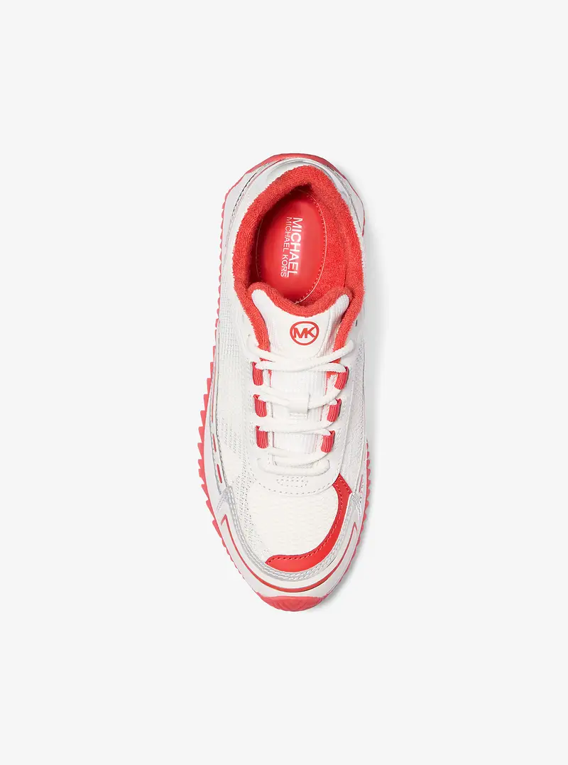 MK Sneaker Byrdie in mesh - Rosso - Michael Kors miniatura 3