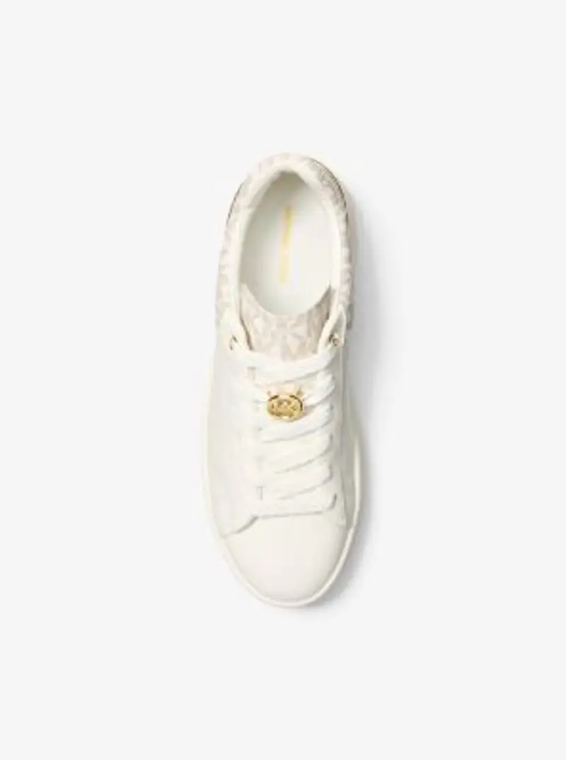 MK Sneaker Dottie in pelle con logo - Naturale - Michael Kors miniatura 2