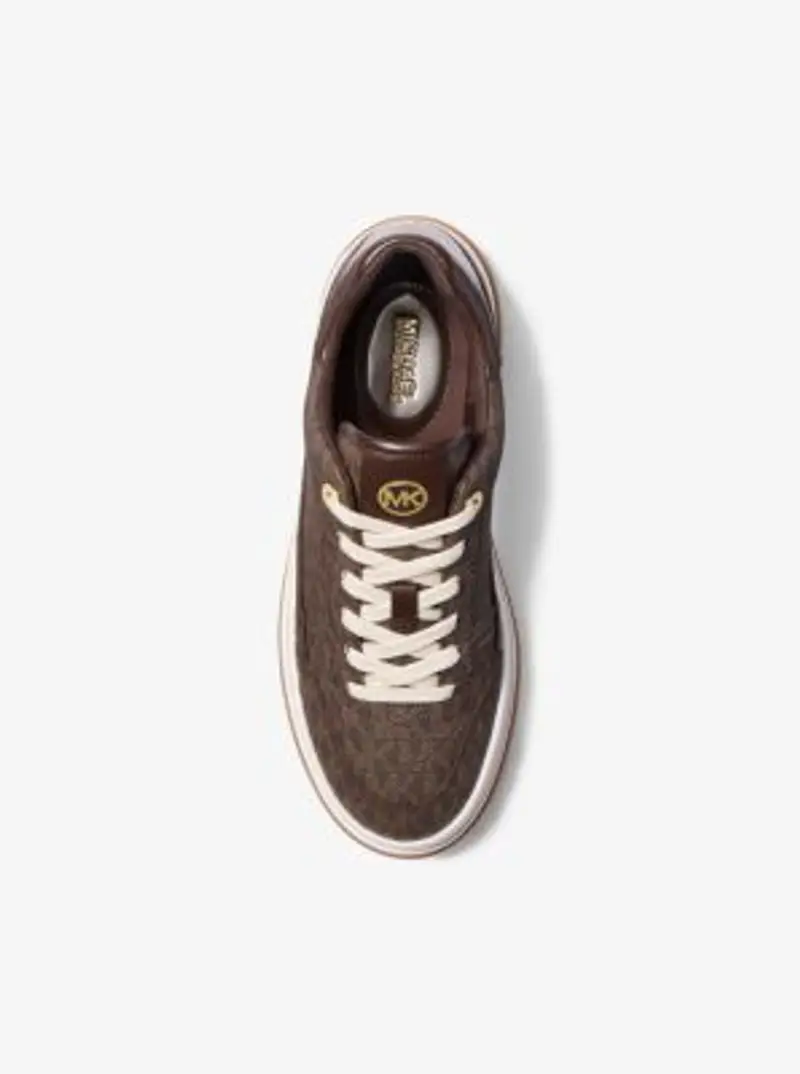 MK Sneaker Hayes con logo e plateau - Marrone - Michael Kors miniatura 2