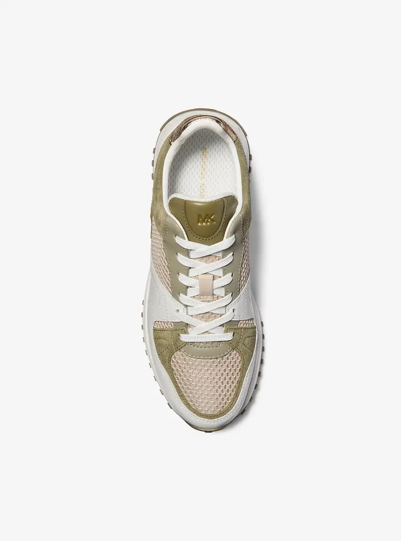 MK Sneaker Jaime in materiale misto - Verde - Michael Kors miniatura 3