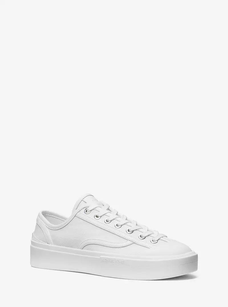 MK Sneaker Jude in misto lino - Bianco - Michael Kors