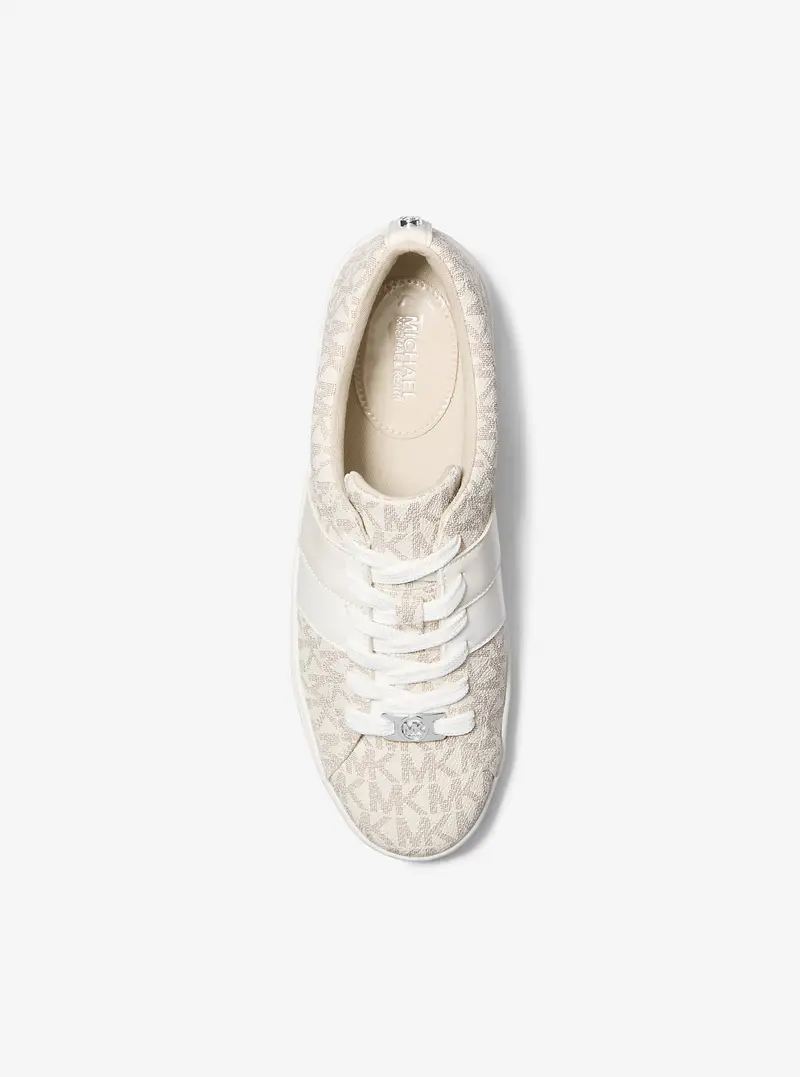 MK Sneaker Keaton a righe con logo - Naturale - Michael Kors miniatura 2