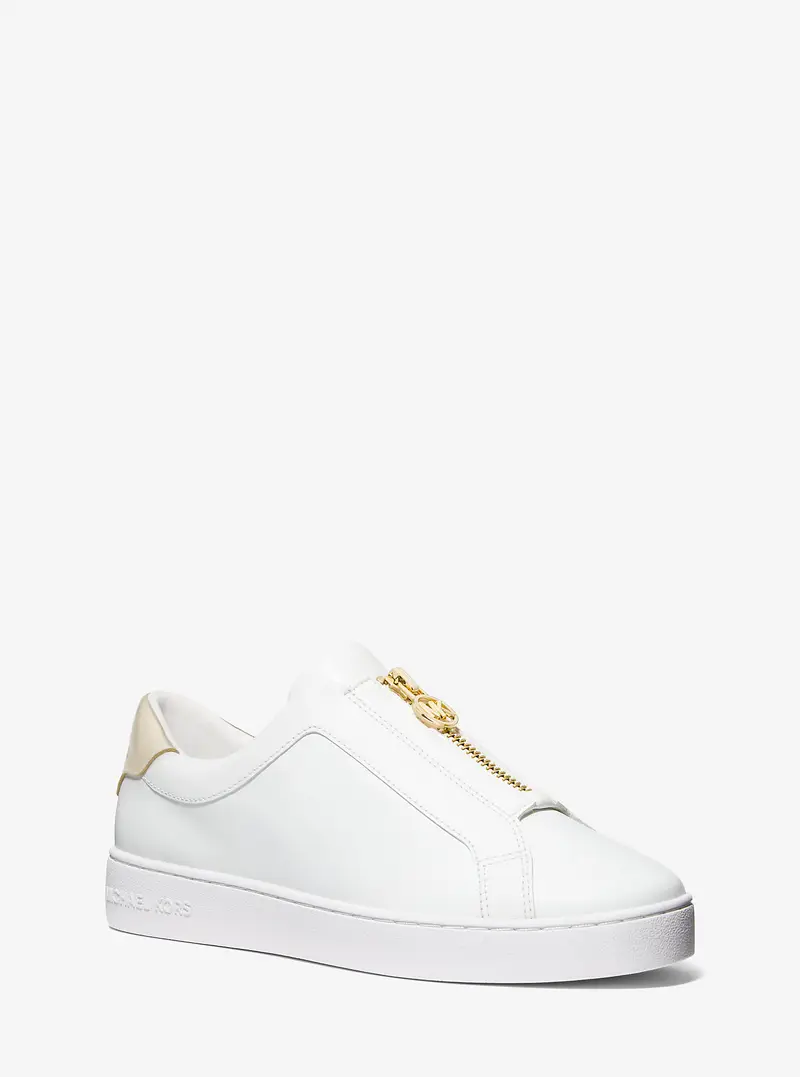 MK Sneaker Keaton in pelle con zip - Oro - Michael Kors