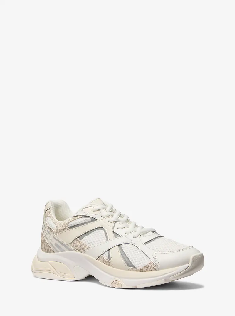 MK Sneaker Leo in materiale misto - Naturale - Michael Kors