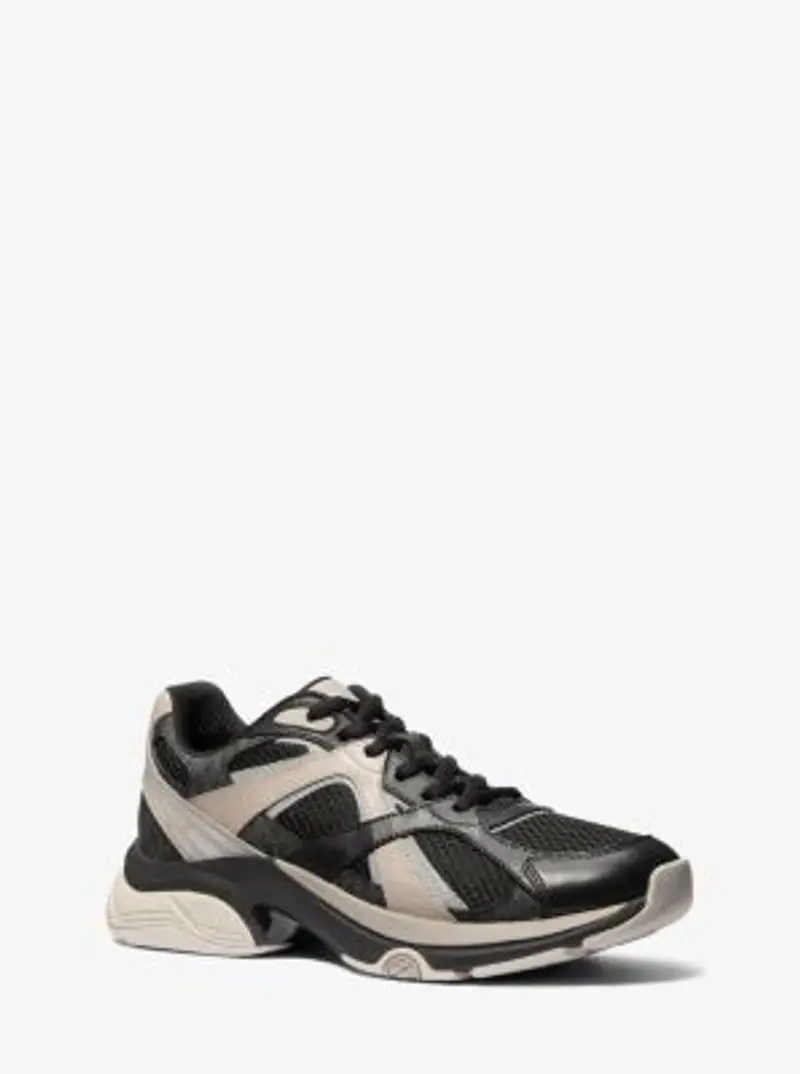 MK Sneaker Leo in materiale misto - Nero - Michael Kors miniatura 2