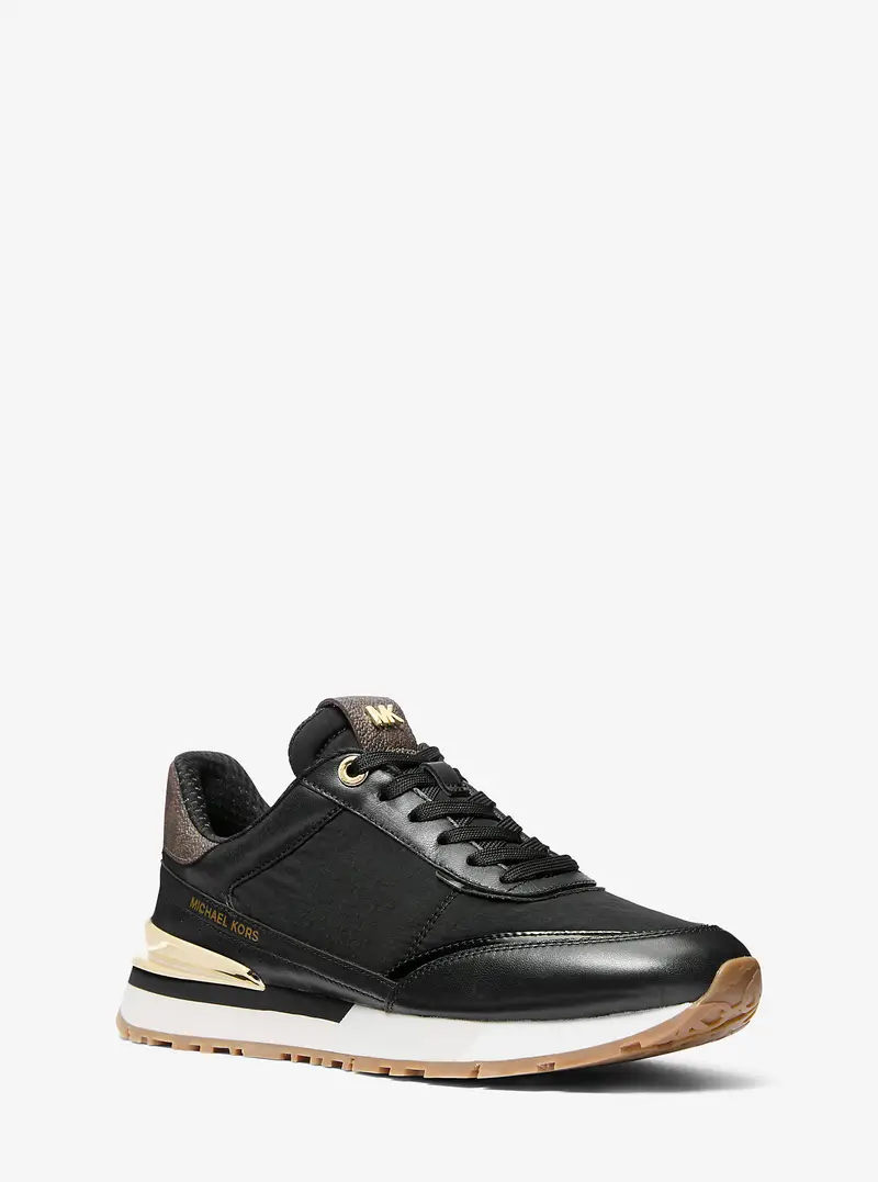 MK Sneaker Nova in pelle e nylon - Marrone - Michael Kors