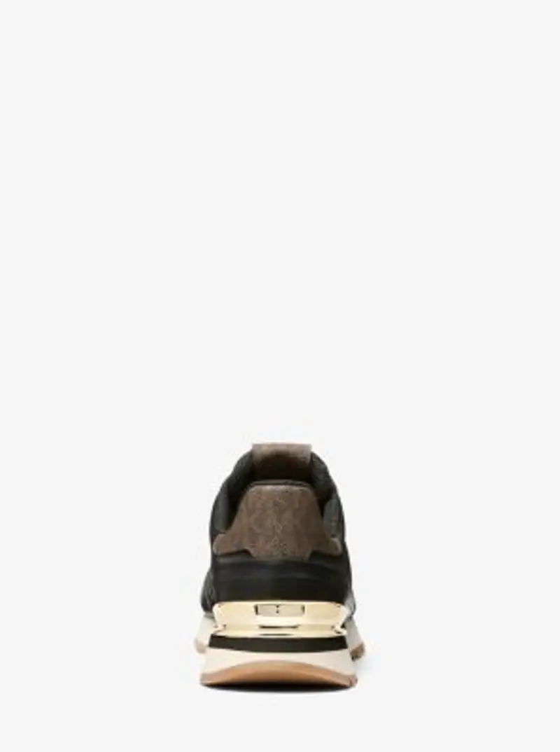 MK Sneaker Nova in pelle e nylon - Marrone - Michael Kors miniatura 2