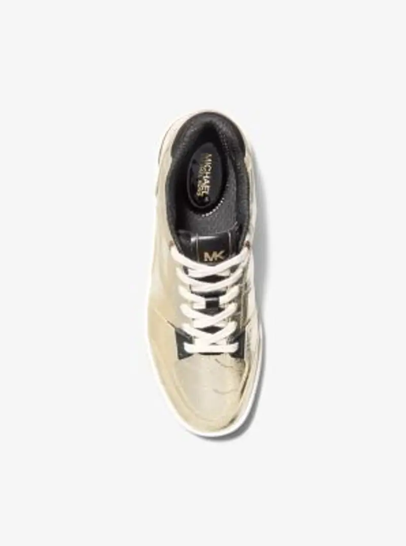 MK Sneaker Rebel in pelle stampa coccodrillo metallizzata - Oro - Michael Kors miniatura 2