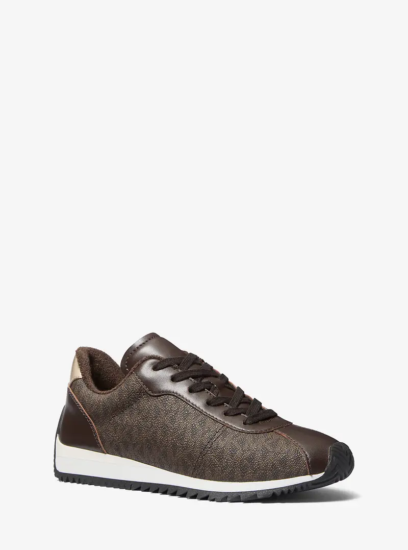 MK Sneaker Rhodes con stampa logo - Marrone - Michael Kors
