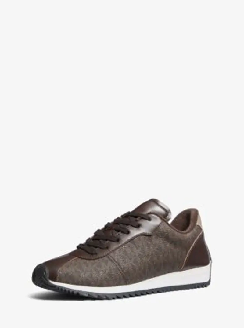 MK Sneaker Rhodes con stampa logo - Marrone - Michael Kors miniatura 2