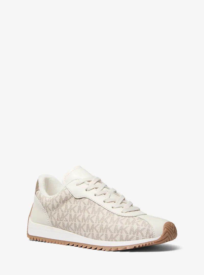 MK Sneaker Rhodes con stampa logo - Naturale - Michael Kors