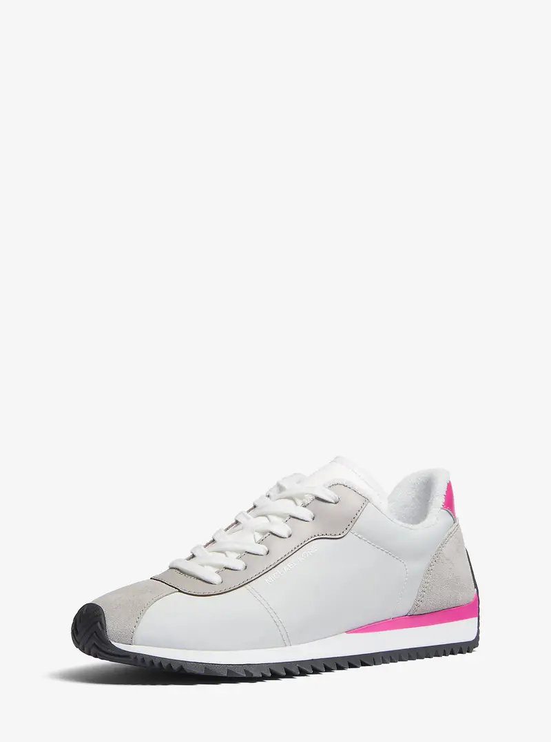 MK Sneaker Rhodes in materiale misto - Grigio - Michael Kors miniatura 3