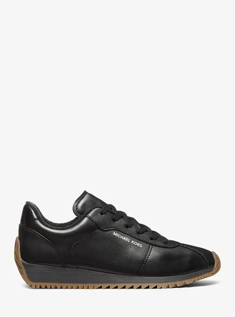 MK Sneaker Rhodes in pelle - Nero - Michael Kors miniatura 3