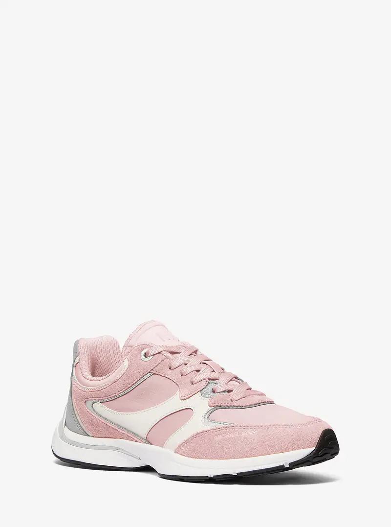 MK Sneaker Riley in materiale misto - Rosa - Michael Kors