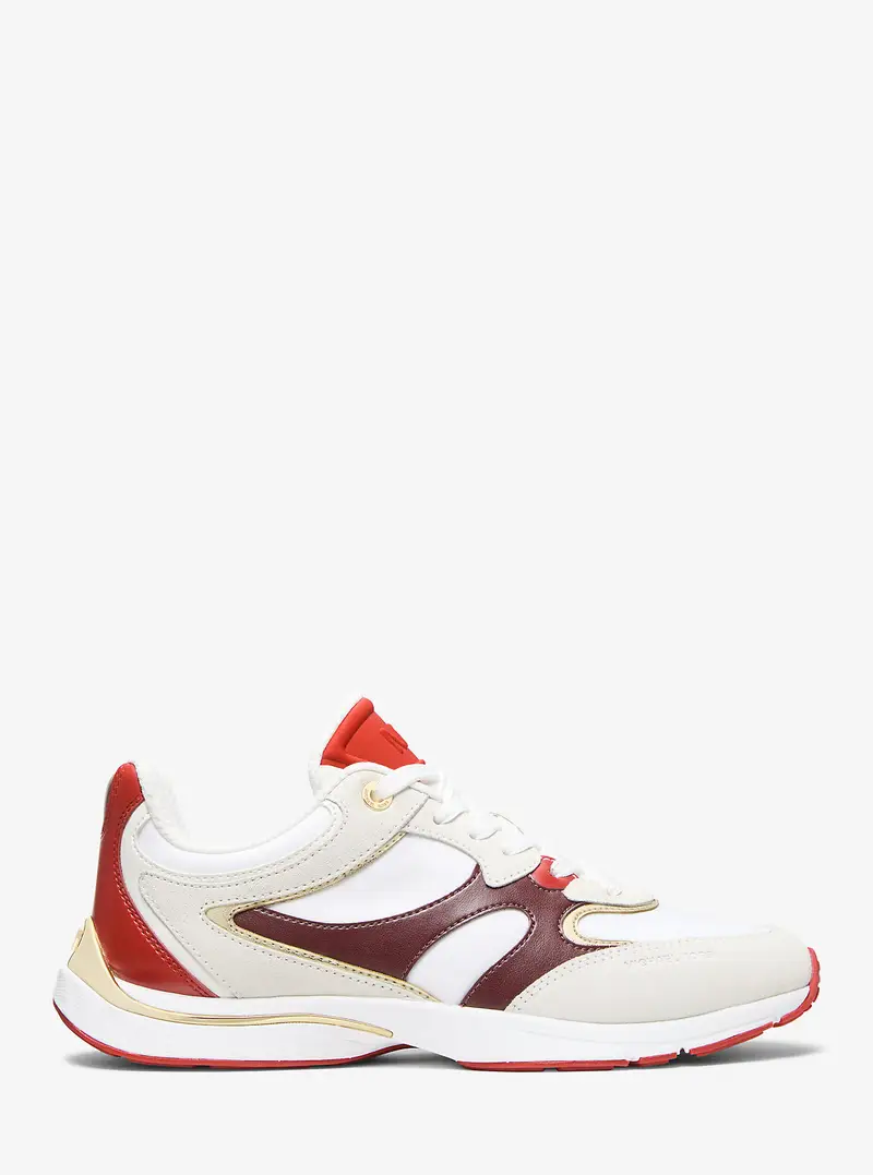 MK Sneaker Riley in materiale misto - Rosso - Michael Kors miniatura 2