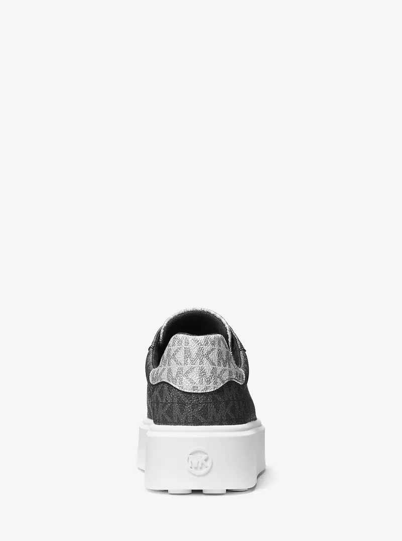 MK Sneaker Romey bicolore con plateau e logo metallizzato - Nero - Michael Kors miniatura 3