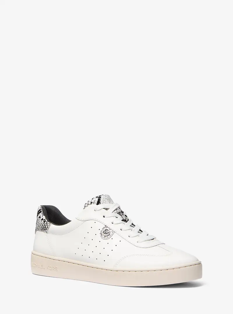 MK Sneaker Scotty in pelle stampa serpente - Grigio - Michael Kors