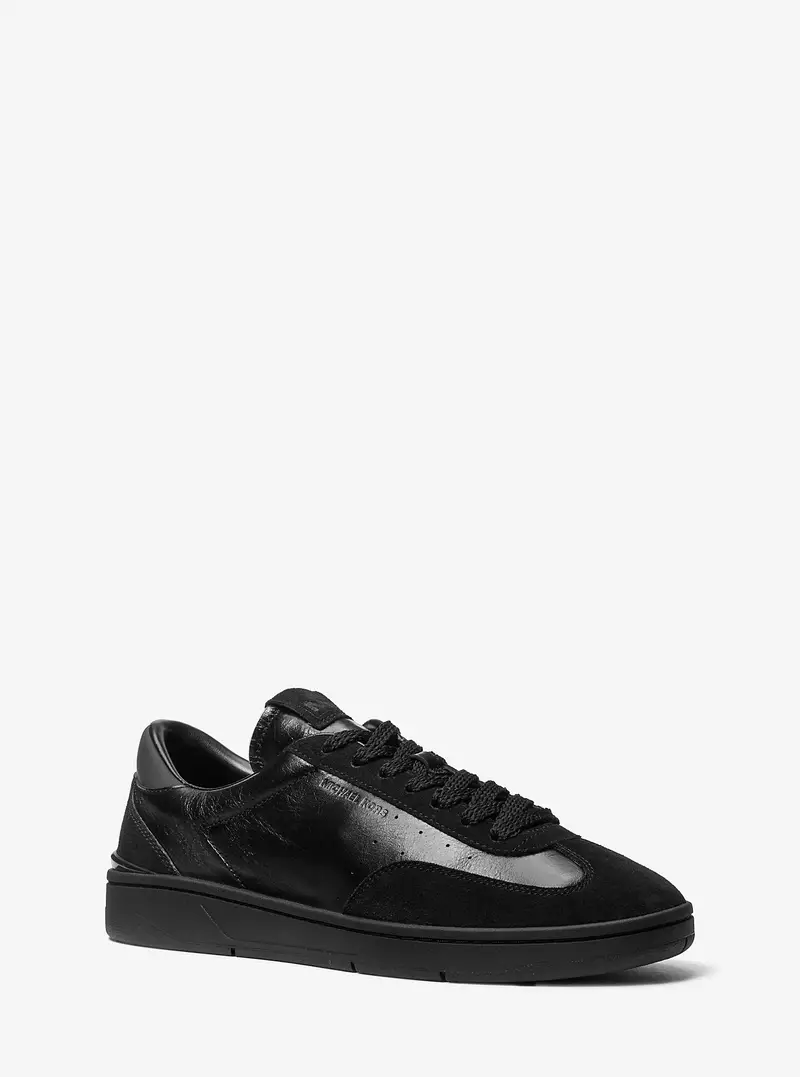 MK Sneaker Wilton in pelle liscia e scamosciata - Nero - Michael Kors