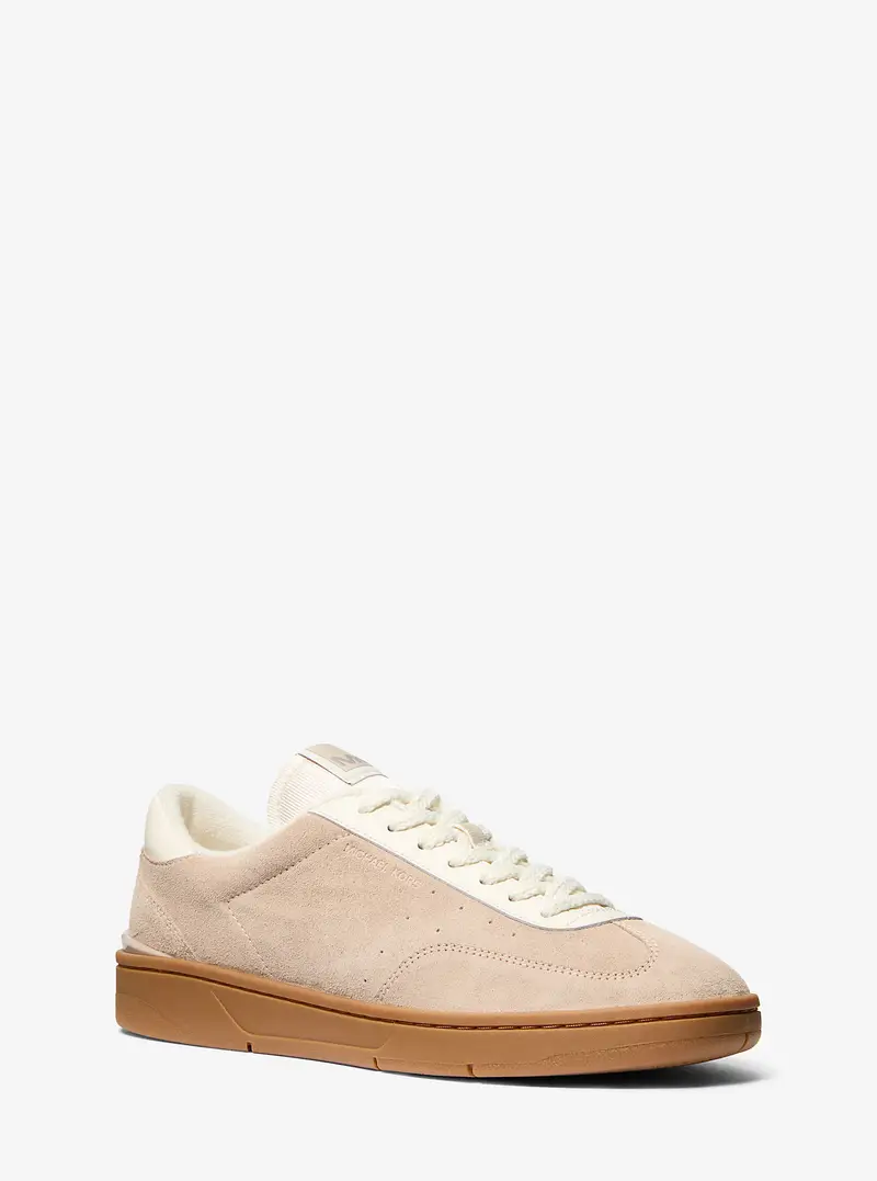 MK Sneaker Wilton in pelle scamosciata - Naturale - Michael Kors