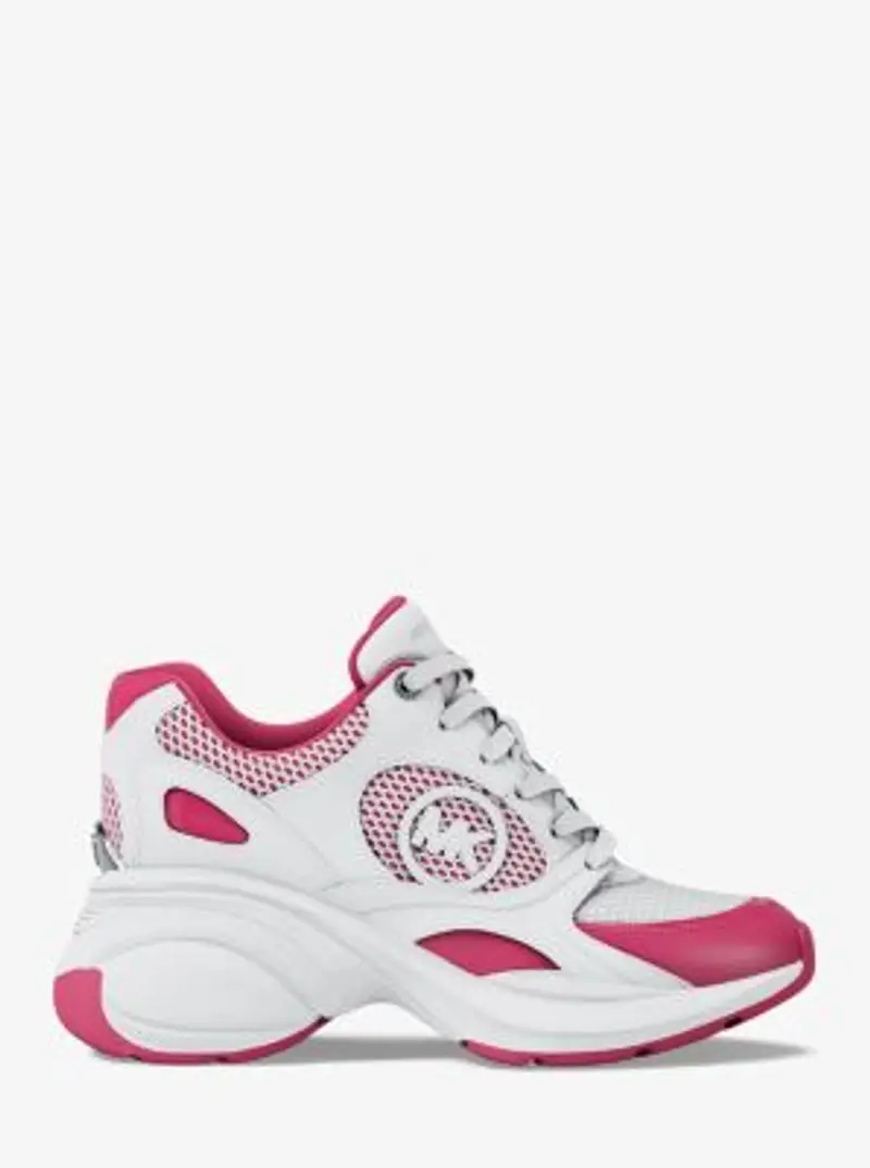 MK Sneaker Zuma in pelle e mesh - Rosa - Michael Kors miniatura 2