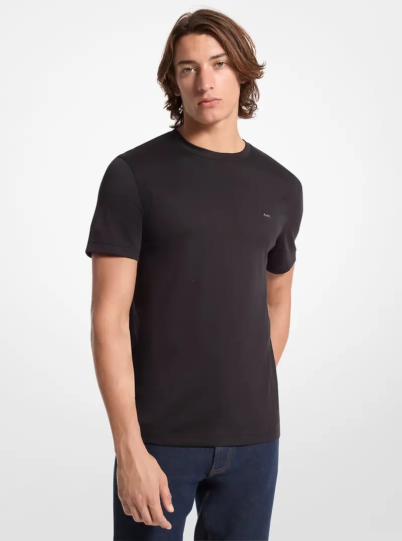 Michael Kors Mens T-shirt Nero 936208 miniatura 2