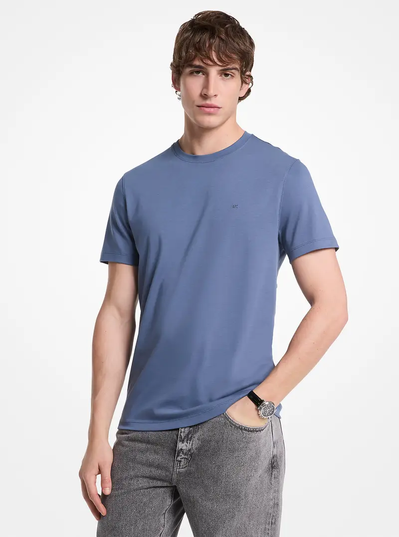 Michael Kors Mens T-shirt Blu 931508