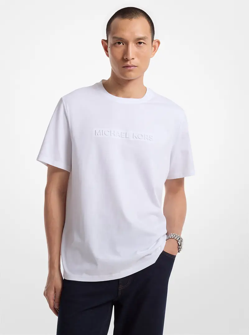Michael Kors Mens T-shirt Bianco 933085
