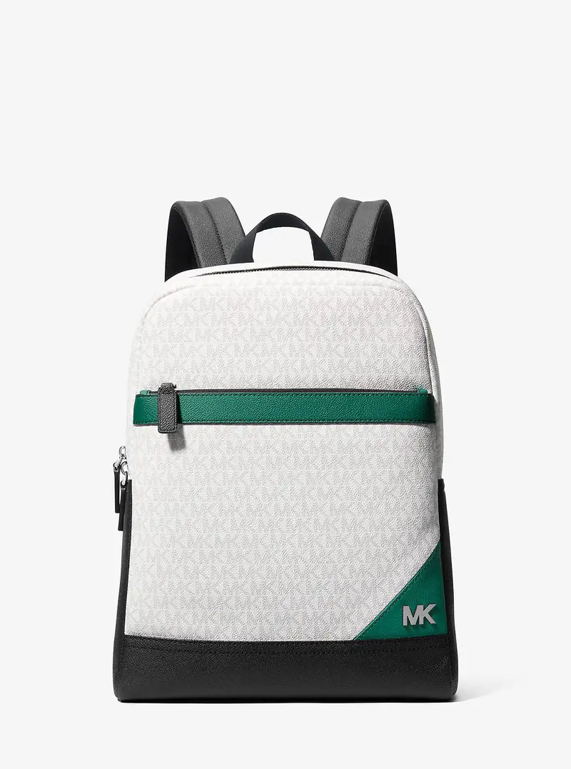 MK Zaino Cooper medio con stampa logo color block - Verde - Michael Kors