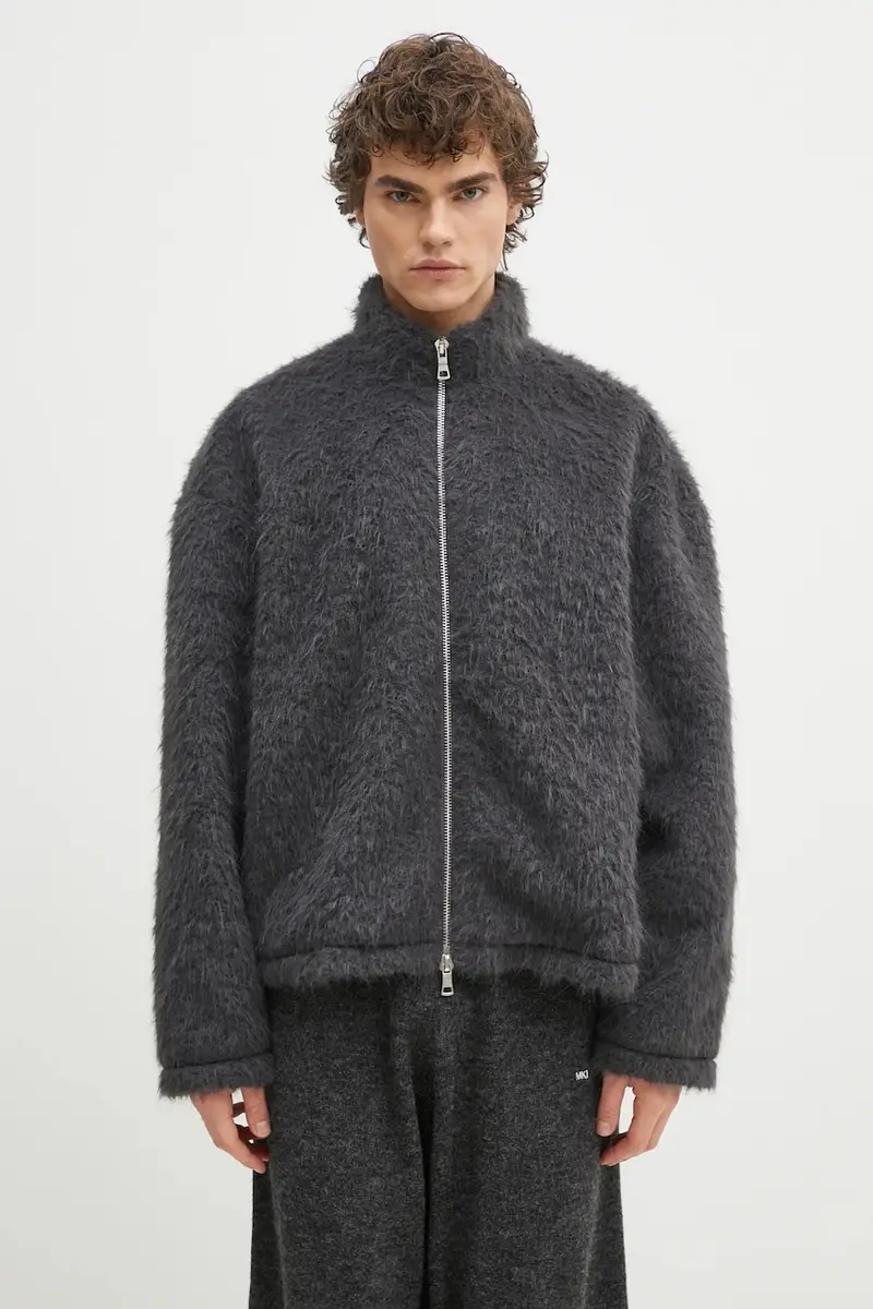 giacca Faux Alpaca Track Jacket colore grigio FAUX.ALPACA.TRACK.CH