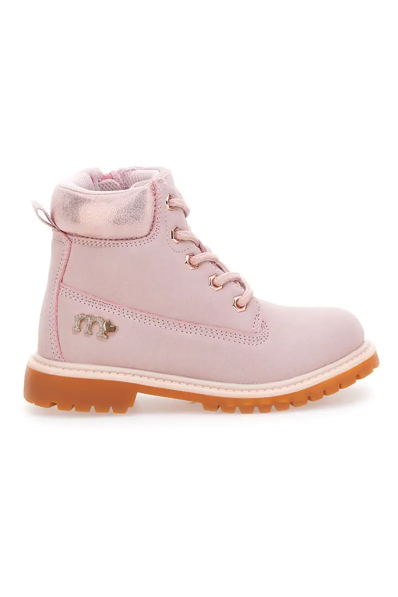 Polacchini rosa con suola carrarmato MKIDS MG25165 [ROSA]