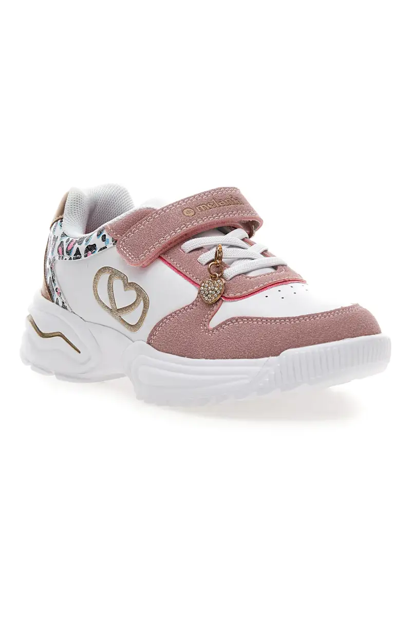Sneakers bianche e rosa con fantasia animalier Mkids MG25124 [WHITE miniatura 2