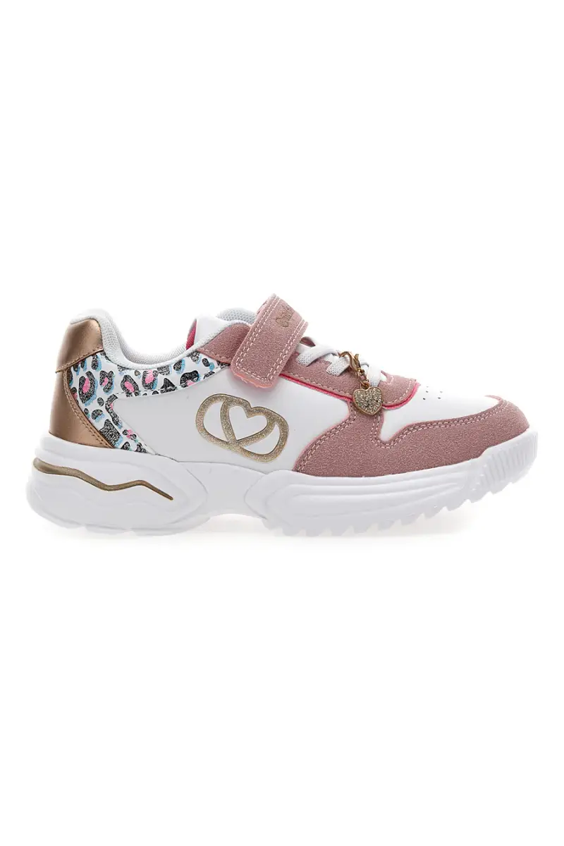 Sneakers bianche e rosa con fantasia animalier Mkids MG25124 [WHITE