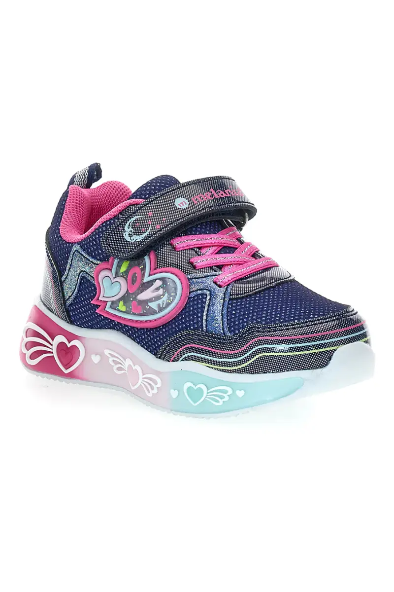 Sneakers blu con luci a LED e dettagli glitter M-Kids MG25104 [BLUE] miniatura 2