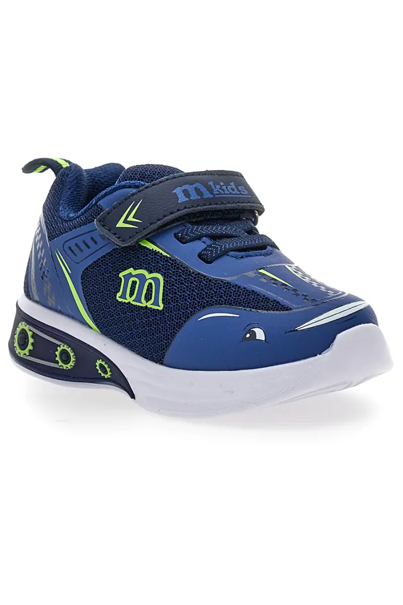 Sneakers blu con luci a LED e dettagli grafici M-Kids MG251551 [BLUE] miniatura 2