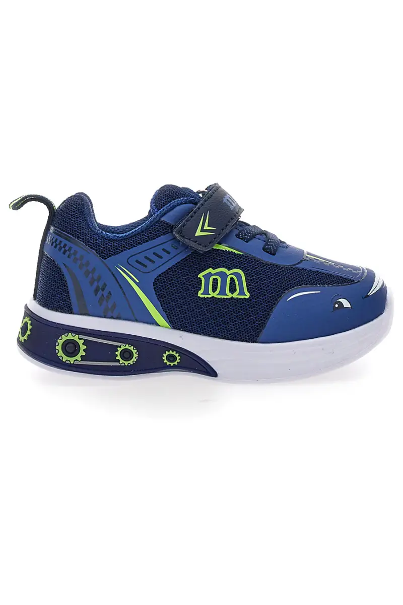 Sneakers blu con luci a LED e dettagli grafici M-Kids MG251551 [BLUE]
