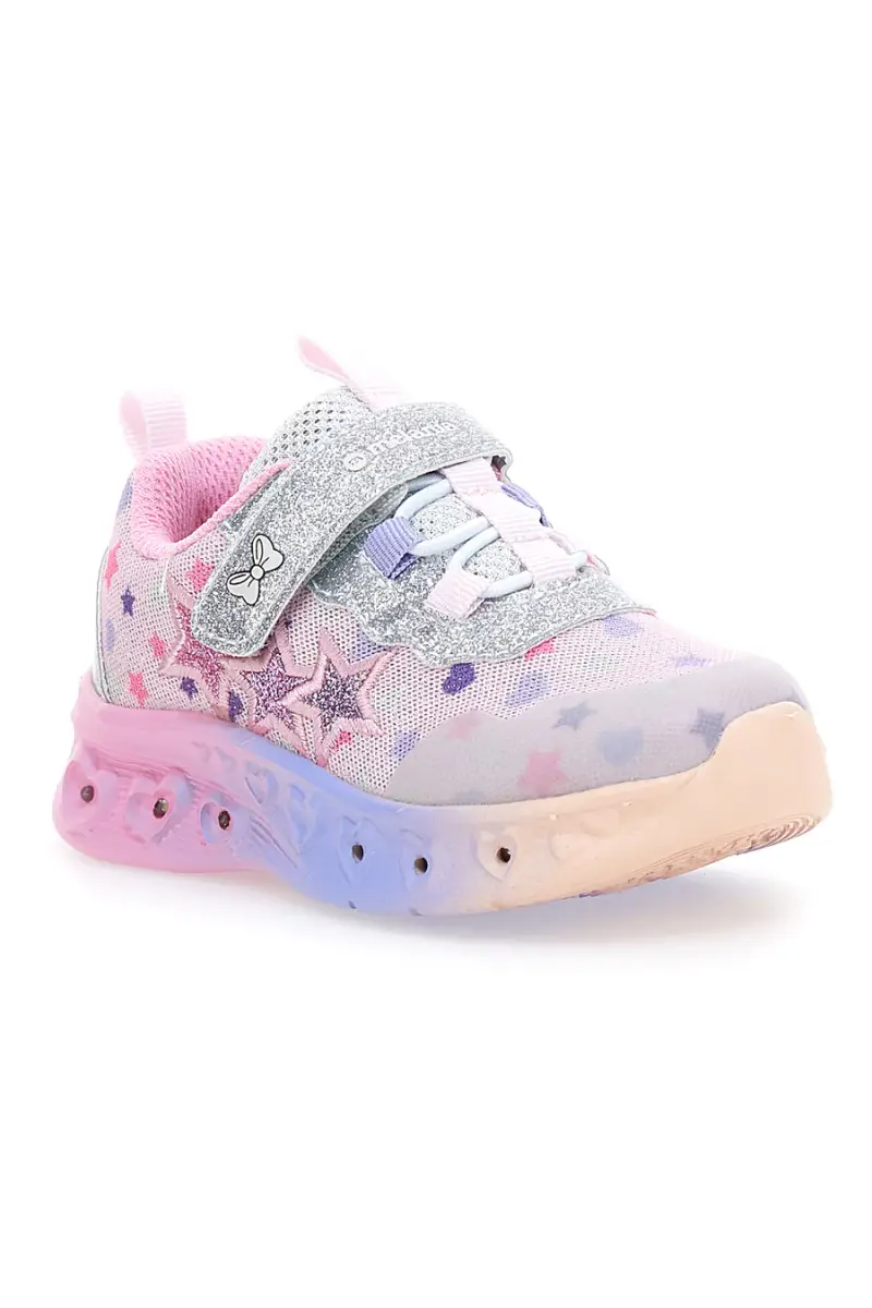 Sneakers luminose multicolor con stelle glitter Mkids MG25114 [ROSA miniatura 2