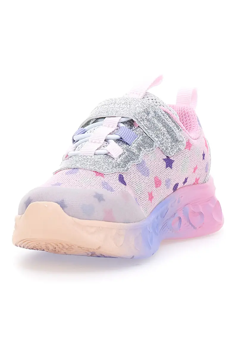 Sneakers luminose multicolor con stelle glitter Mkids MG25114 [ROSA miniatura 3