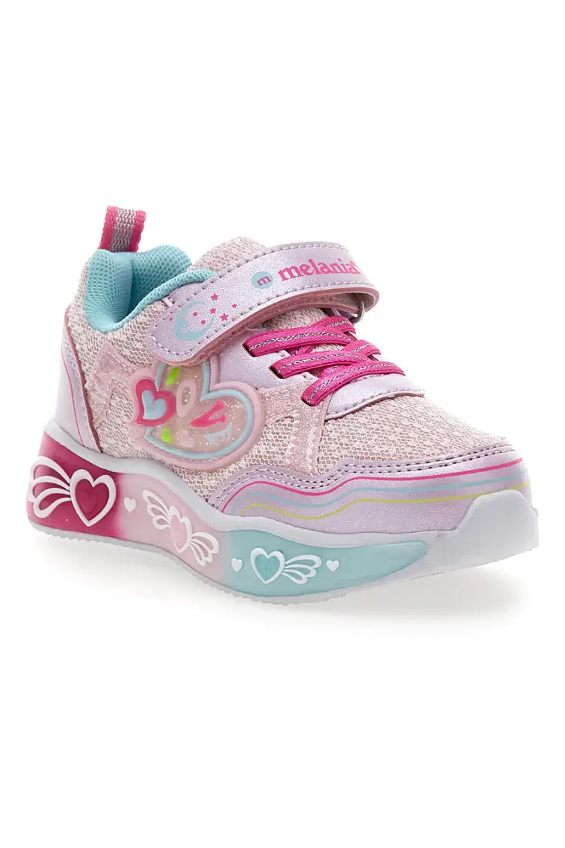 Sneakers rosa con luci e dettagli glitter M-Kids MG25104 [ROSA] miniatura 2