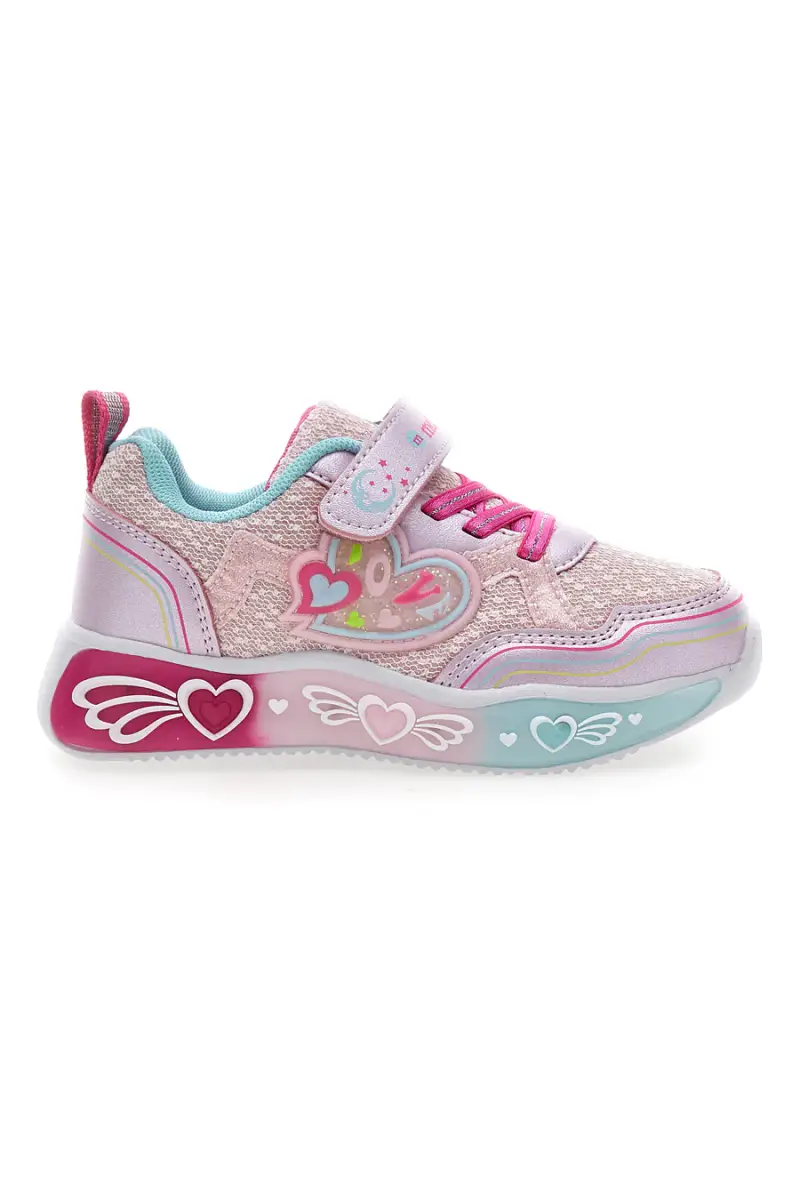 Sneakers rosa con luci e dettagli glitter M-Kids MG25104 [ROSA]