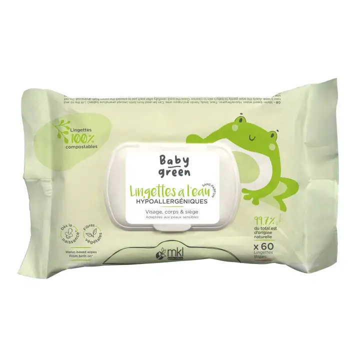 Baby Green - Salviette all'Acqua Ipoallergeniche x60