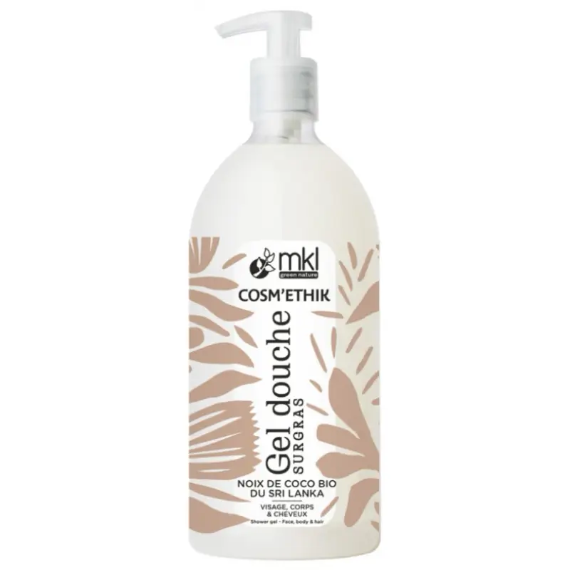 Cosm'Ethik - Gel Doccia Surgras alla Noce di Cocco BIO dello Sri Lanka 1L