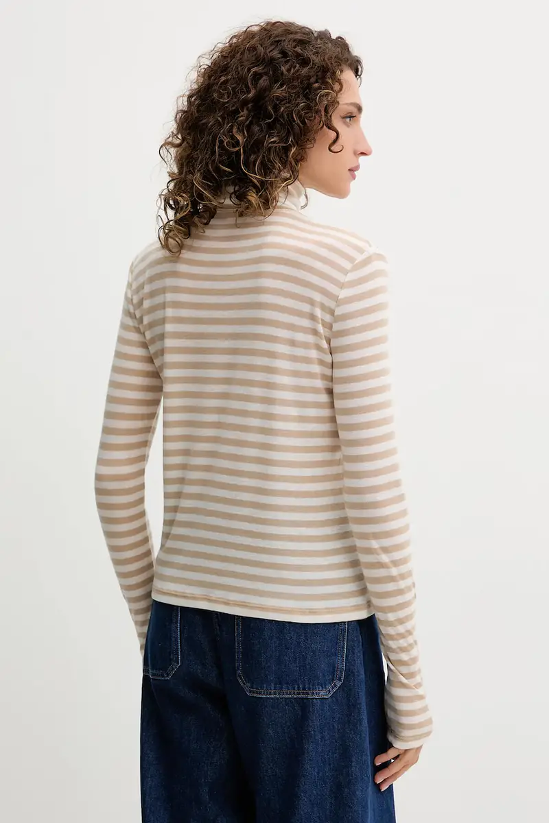 camicetta a maniche lunghe con lana BLASY colore beige 2526946028600 miniatura 3